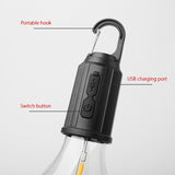 Portable Rechargeable Tungsten Bulb Camping Light Retro Atmosphere Light Outdoor Ambient Decoration Lamp Bulb Fast Charging